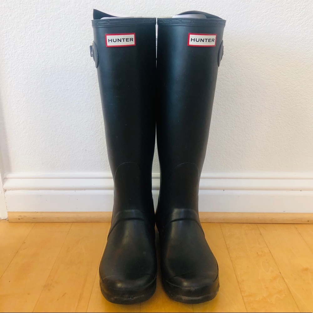 HUNTER - ORIGINAL TALL RAIN BOOT, BLK, 9